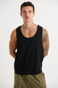 Richie Loose Crop Tank Black