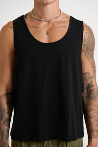 Richie Loose Crop Tank Black