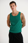 NTH Fitted Ribbed Tank Emerald