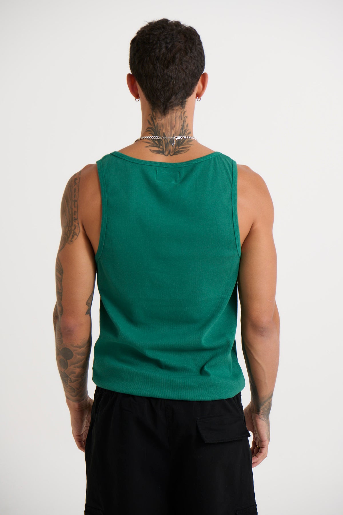 NTH Fitted Ribbed Tank Emerald