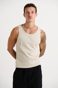 NTH Fitted Ribbed Tank Natural