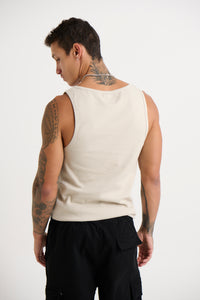 NTH Fitted Ribbed Tank Natural