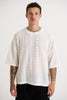 Ottis Knitted Crew Neck Tee White