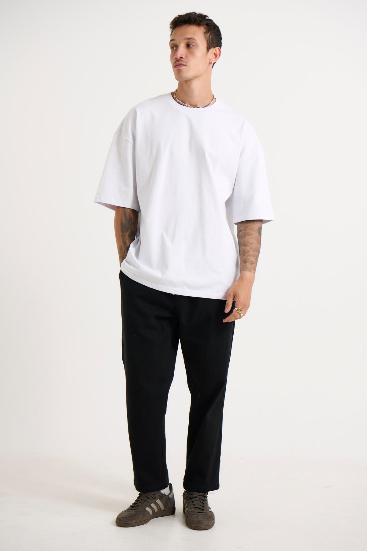 Joel Heavyweight Box Tee White