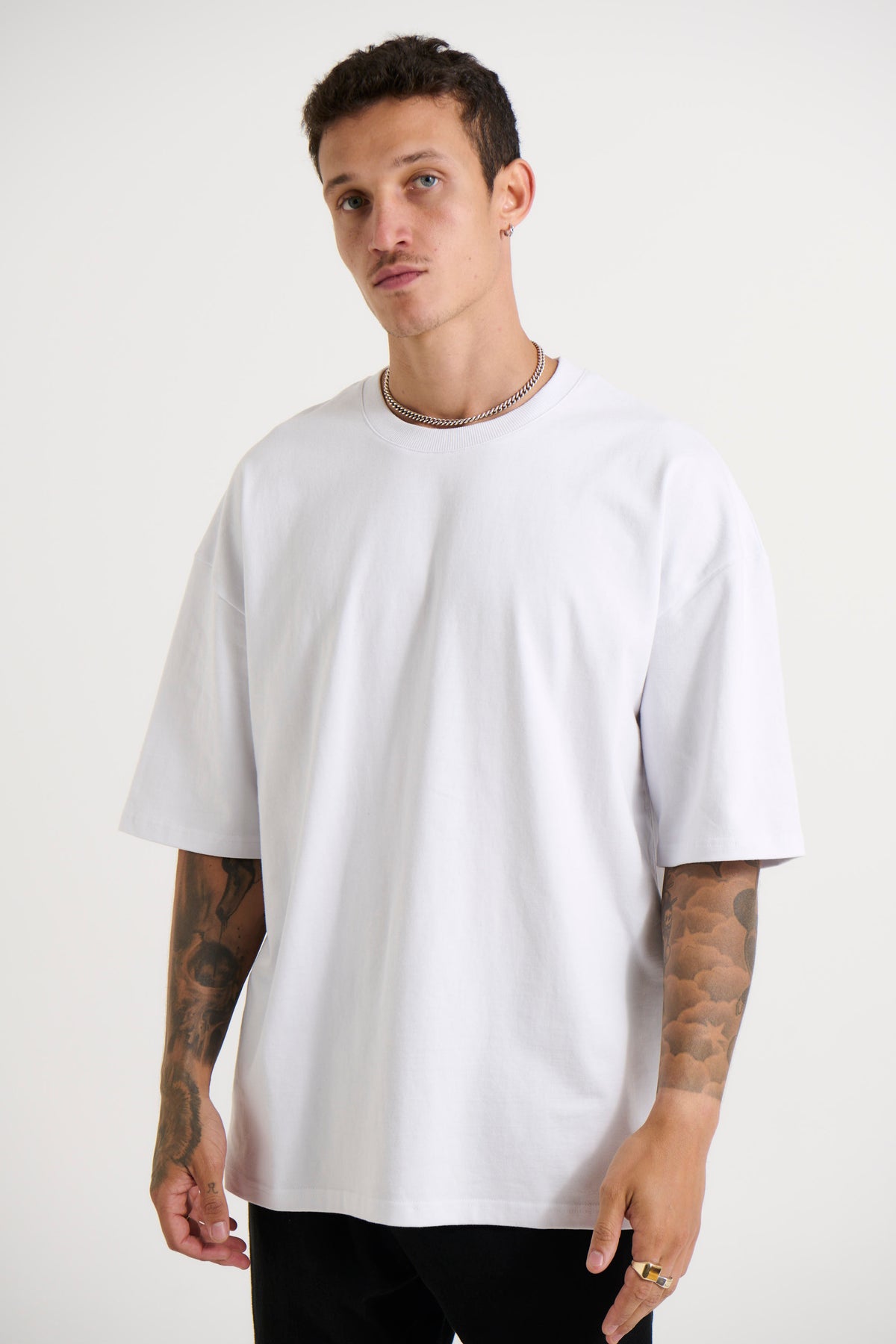 Joel Heavyweight Box Tee White