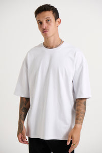 Joel Heavyweight Box Tee White