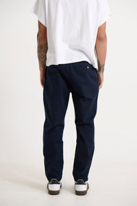 NTH Cropped Pleat Pant Navy