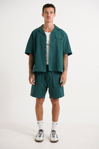 Josh Heavyweight Shirt Dark Green