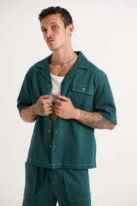 Josh Heavyweight Shirt Dark Green