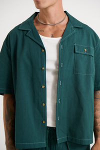 Josh Heavyweight Shirt Dark Green