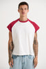 Raglan Crop Box Tank Crimson