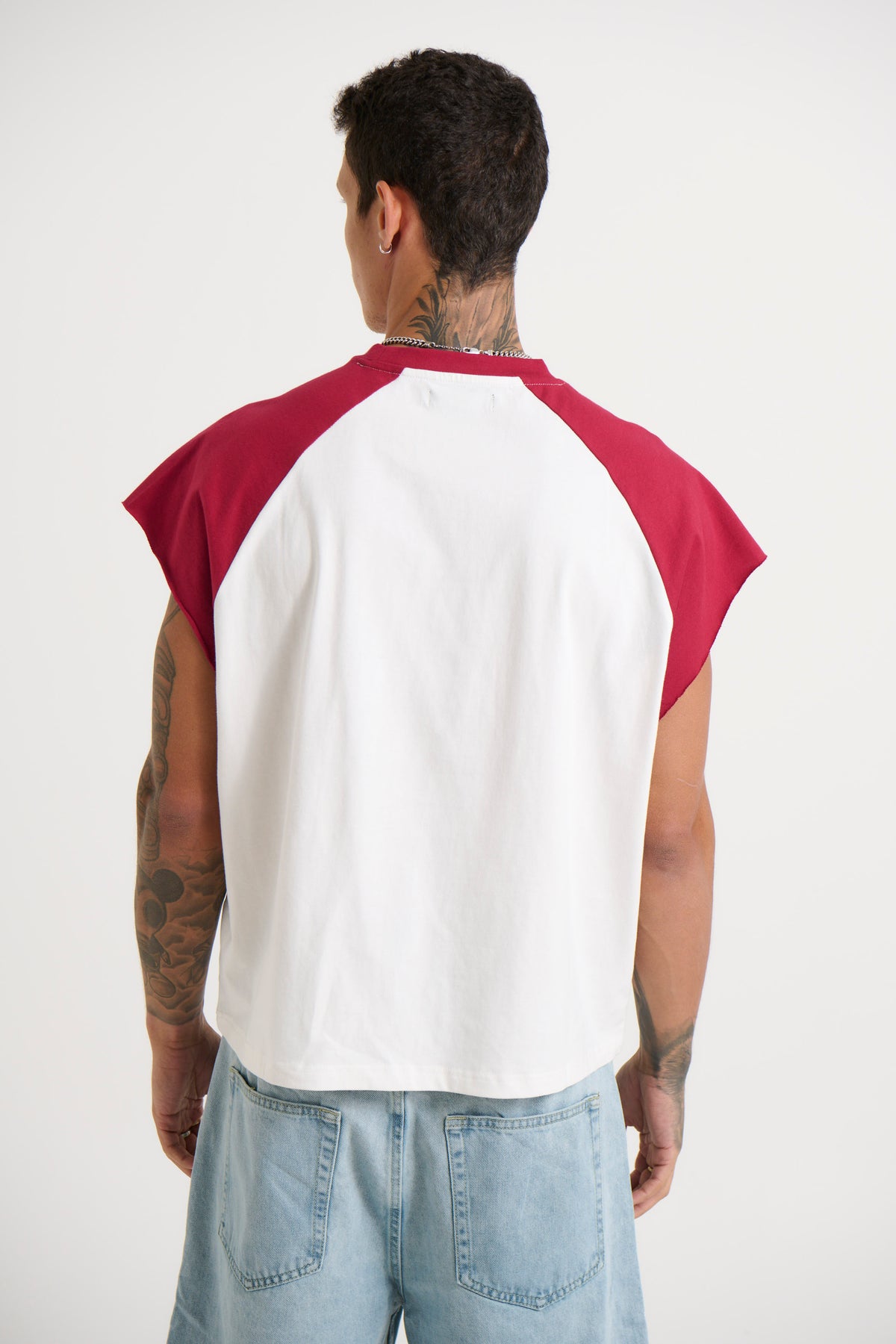 Raglan Crop Box Tank Crimson