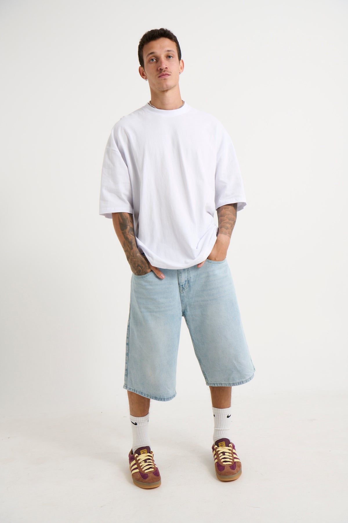 Flint Baggy Denim Jort Light