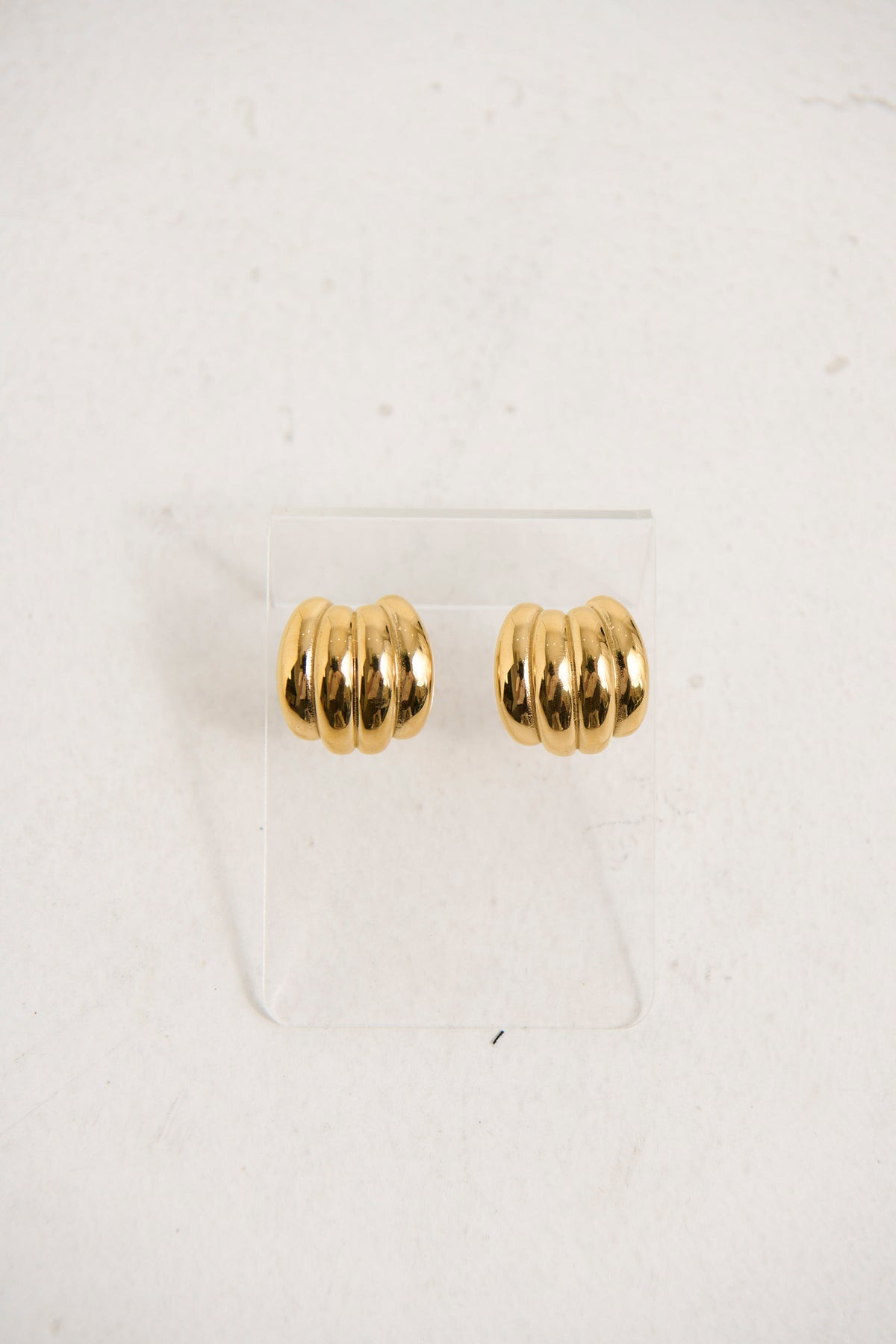 Carmel Puff Earrings Gold