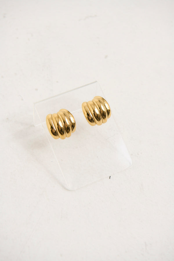 Carmel Puff Earrings Gold