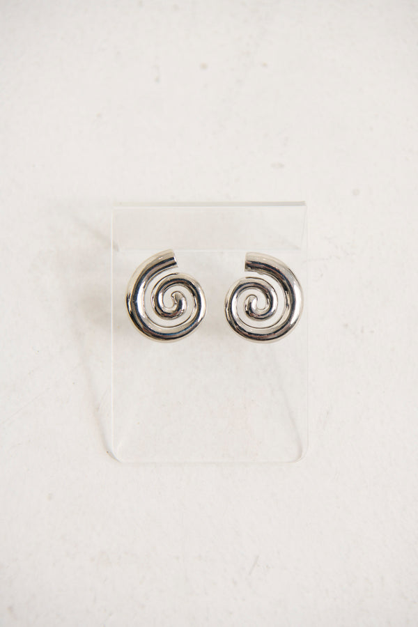 Swirl Earring Silver Plated