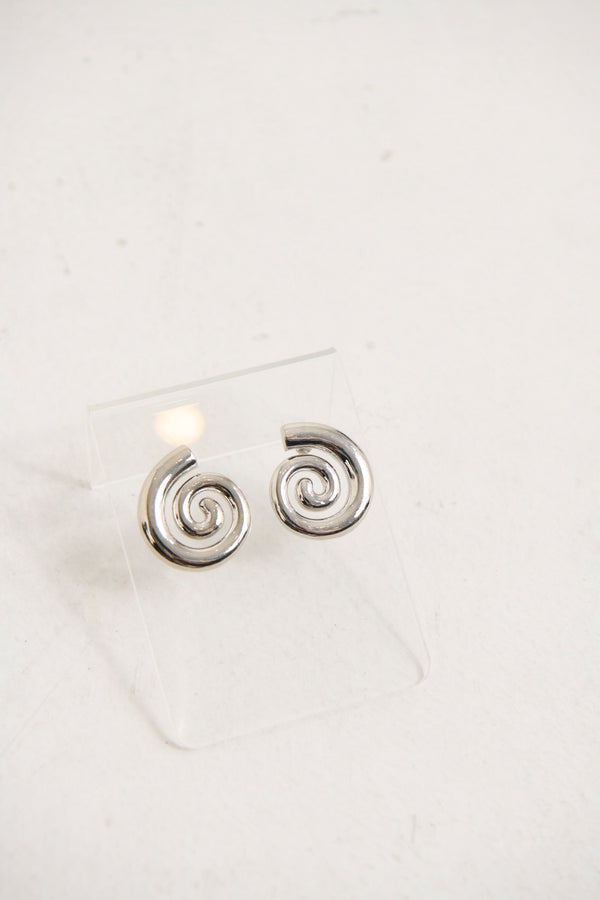 Swirl Earring Silver Plated