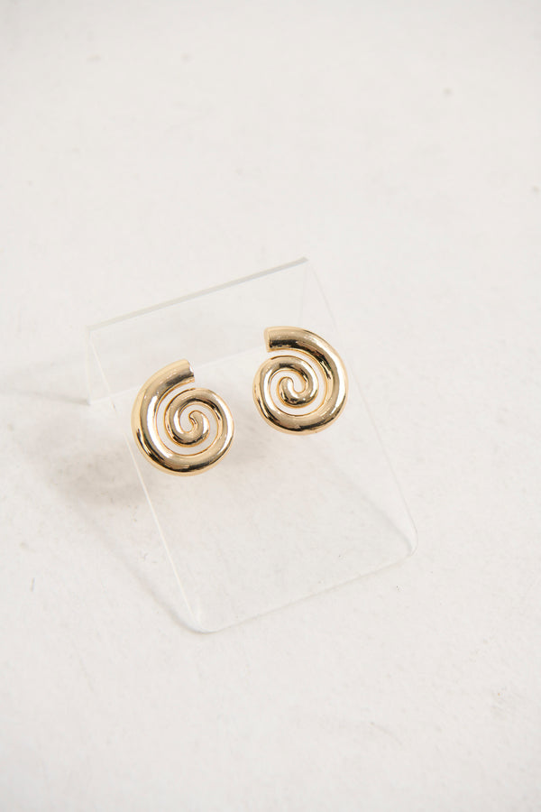 Swirl Earring Gold Plated