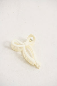 Daniella Bow Claw Clip White