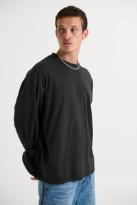 Enzyme Wash Long Sleeve Charcoal