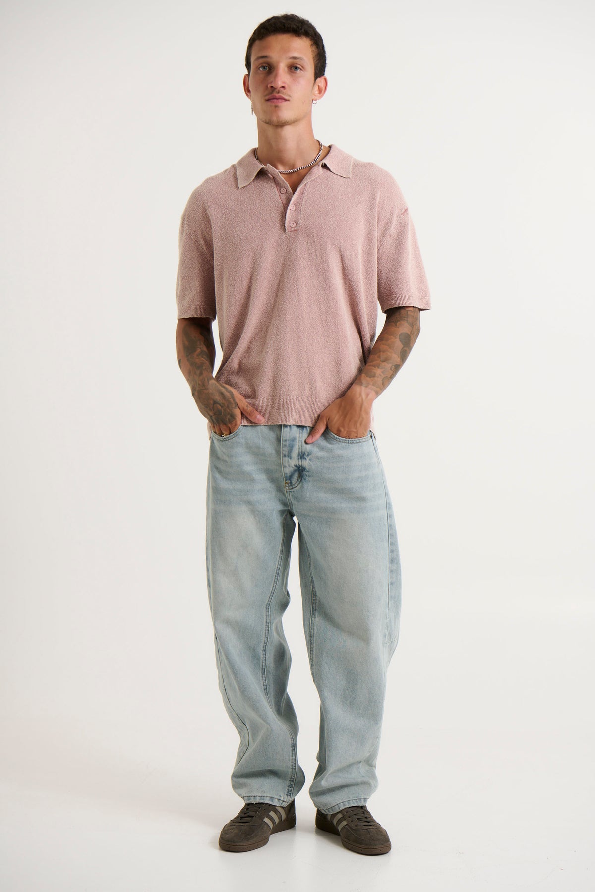 Ollie Sand Wash Polo Dusty Rose