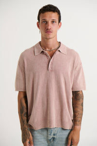 Ollie Sand Wash Polo Dusty Rose