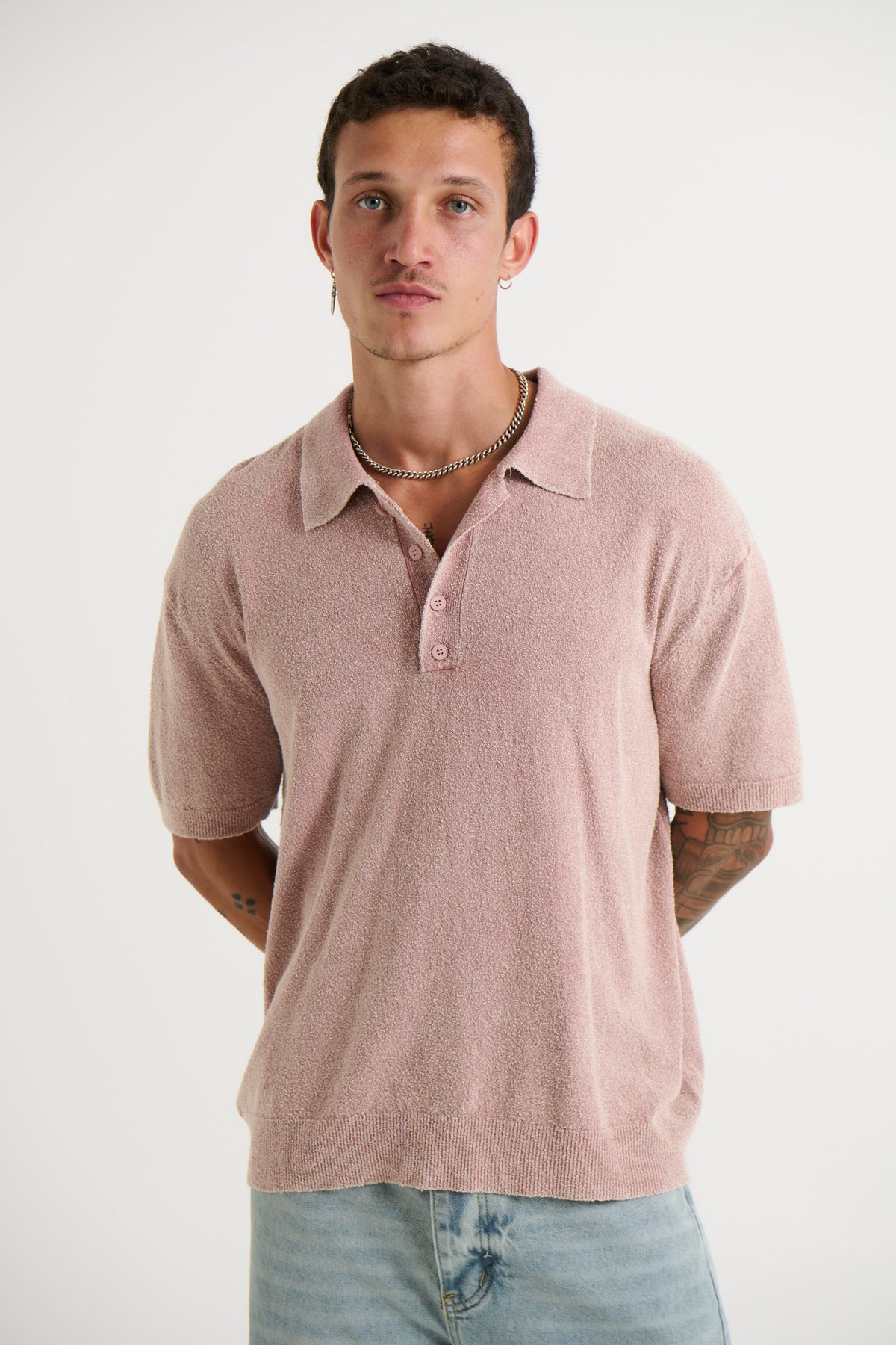 Ollie Sand Wash Polo Dusty Rose