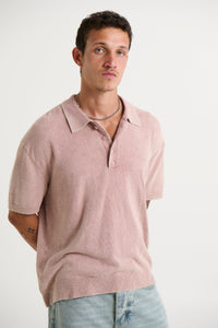 Ollie Sand Wash Polo Dusty Rose