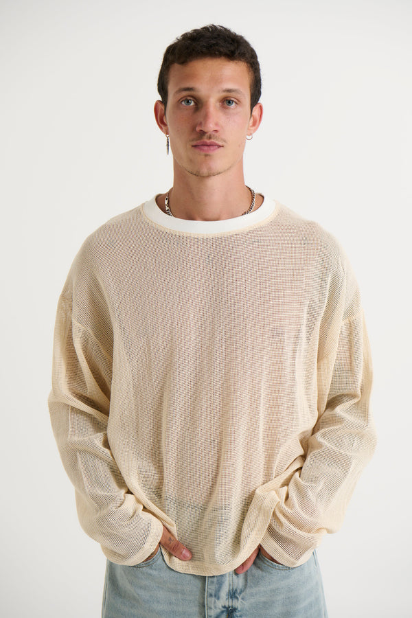 River Hollow Out Long Sleeve Ivory