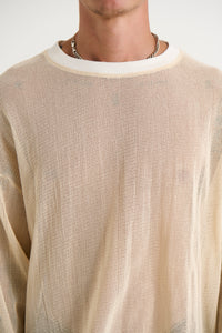 River Hollow Out Long Sleeve Ivory