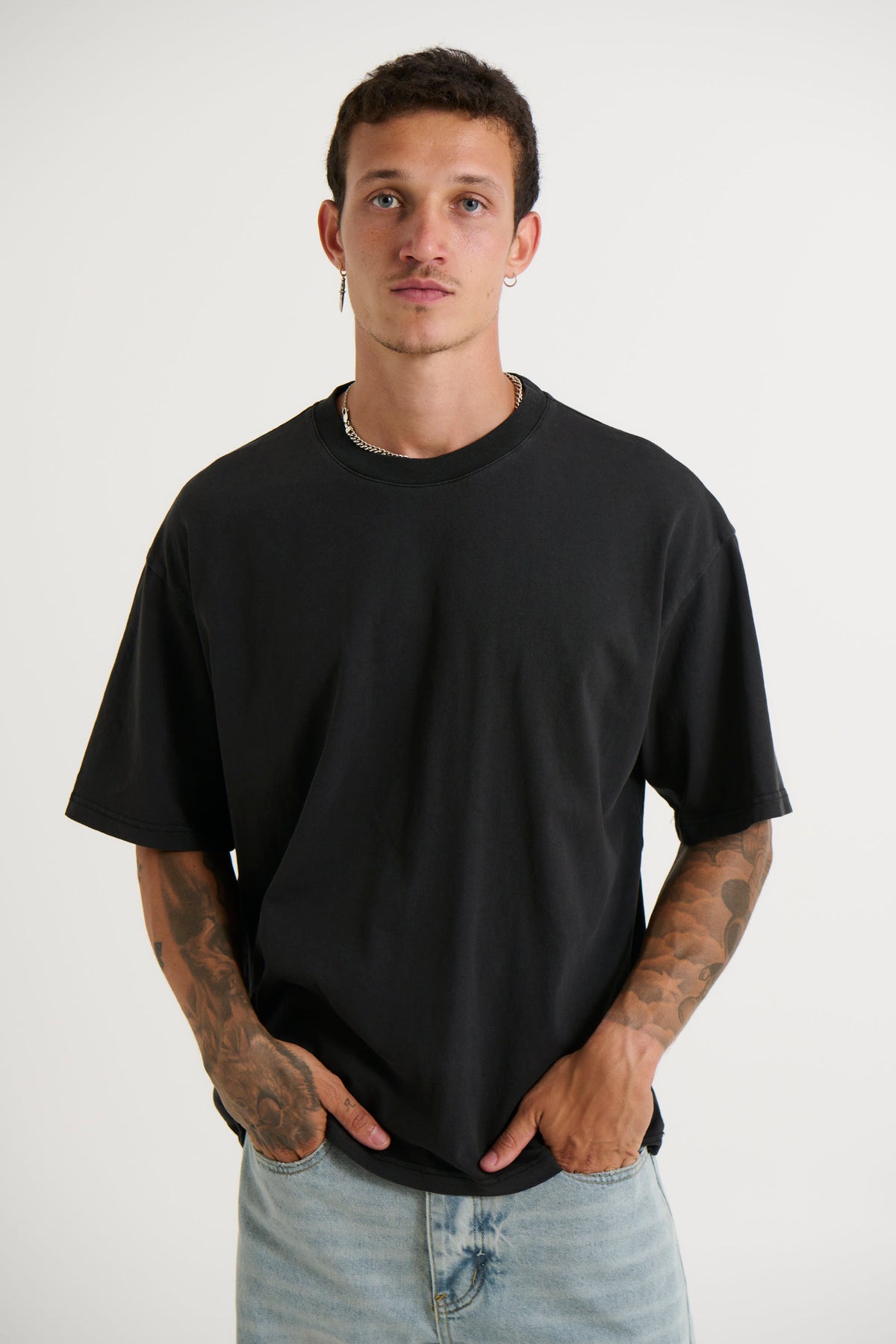 Stone Washed Tee Black