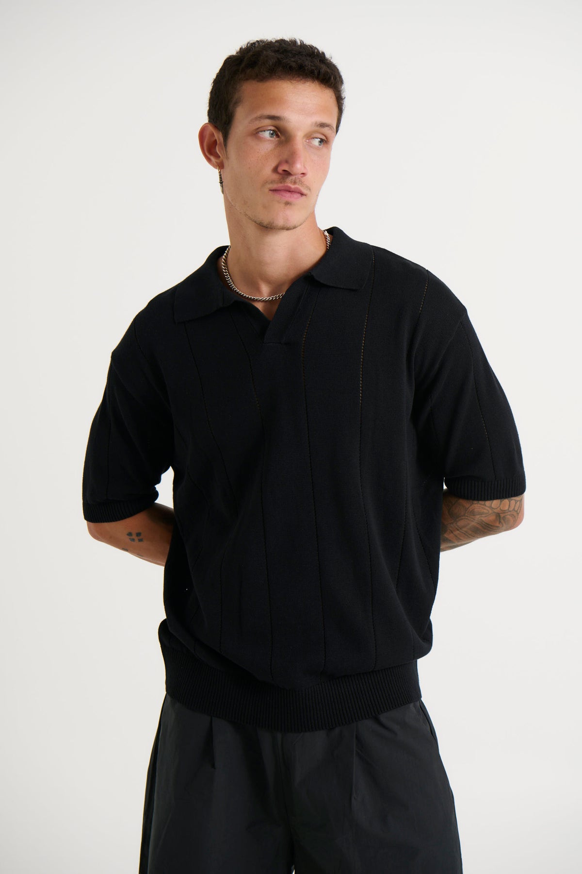 NTH Rib Polo Black