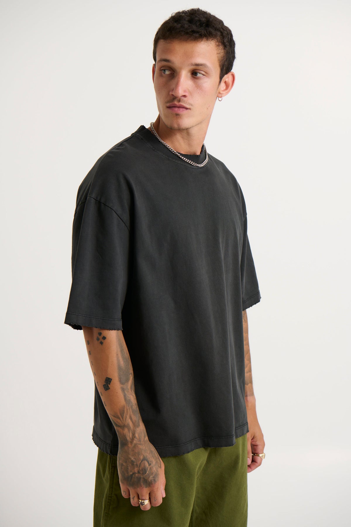 NTH Distress Crew Neck Tee Black