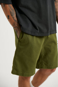 Fredrick Cotton Elastic Short Army