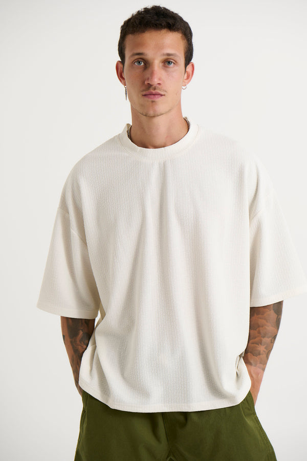 Colin Soft Texture Tee White