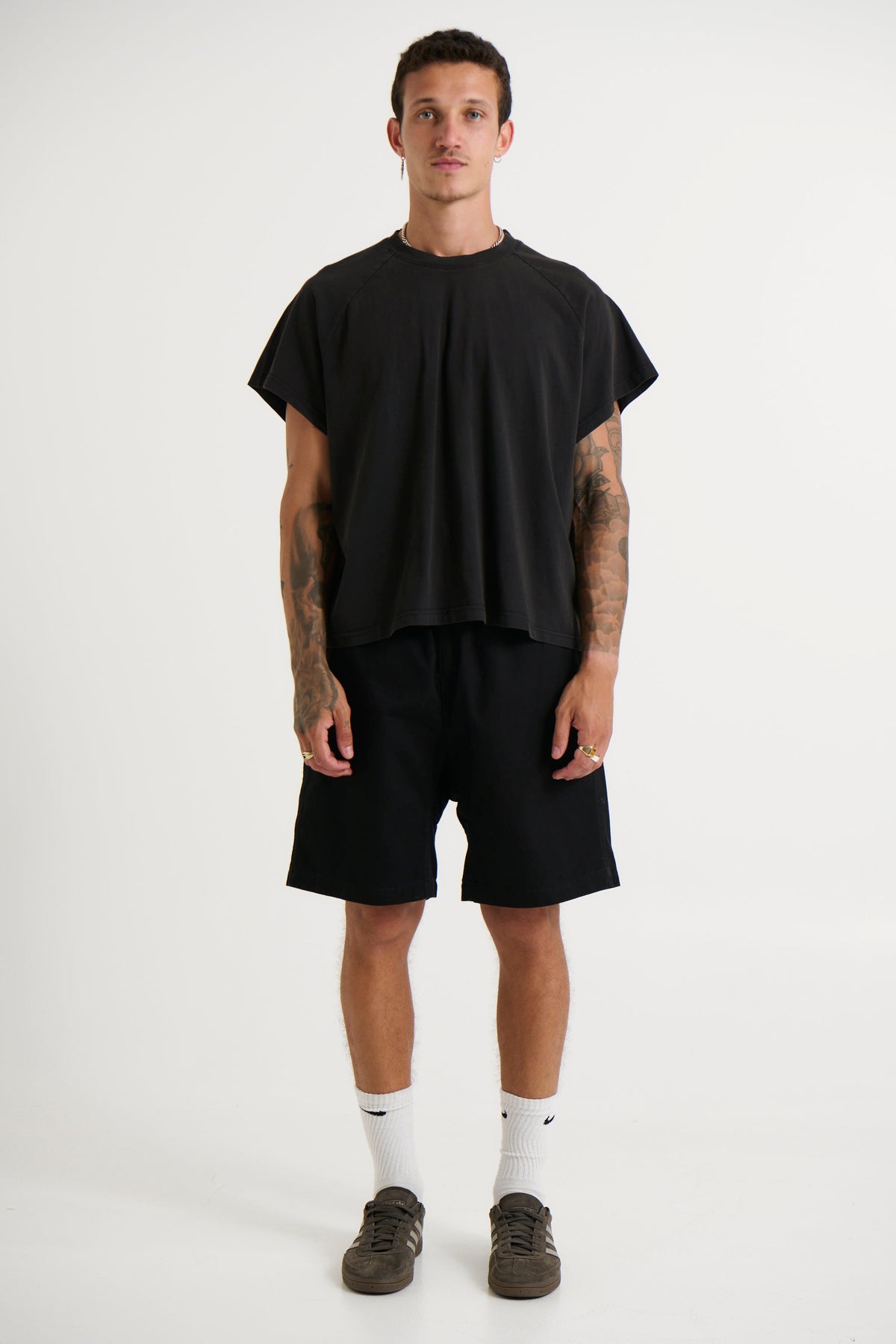 Fredrick Cotton Elastic Short Black