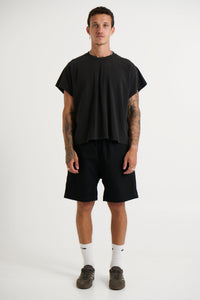 Fredrick Cotton Elastic Short Black