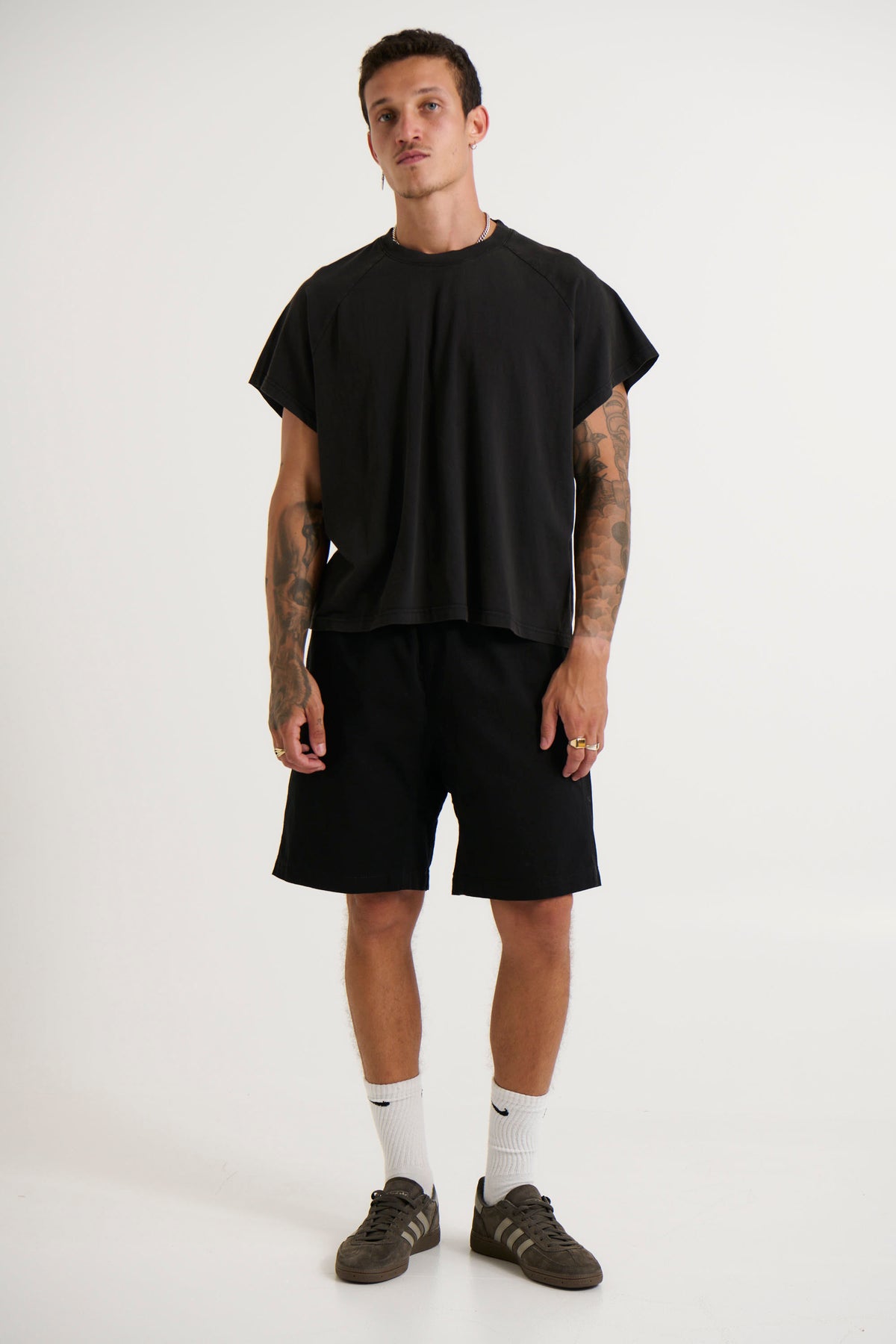 Fredrick Cotton Elastic Short Black