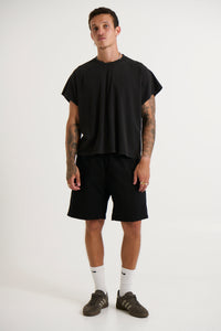 Fredrick Cotton Elastic Short Black