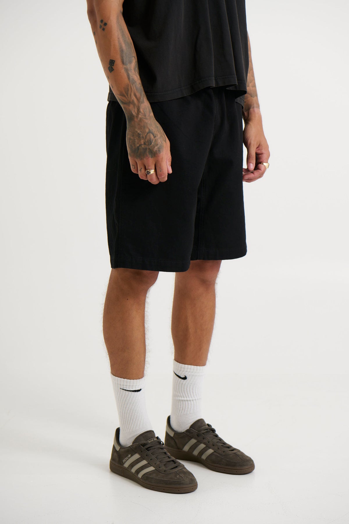 Fredrick Cotton Elastic Short Black