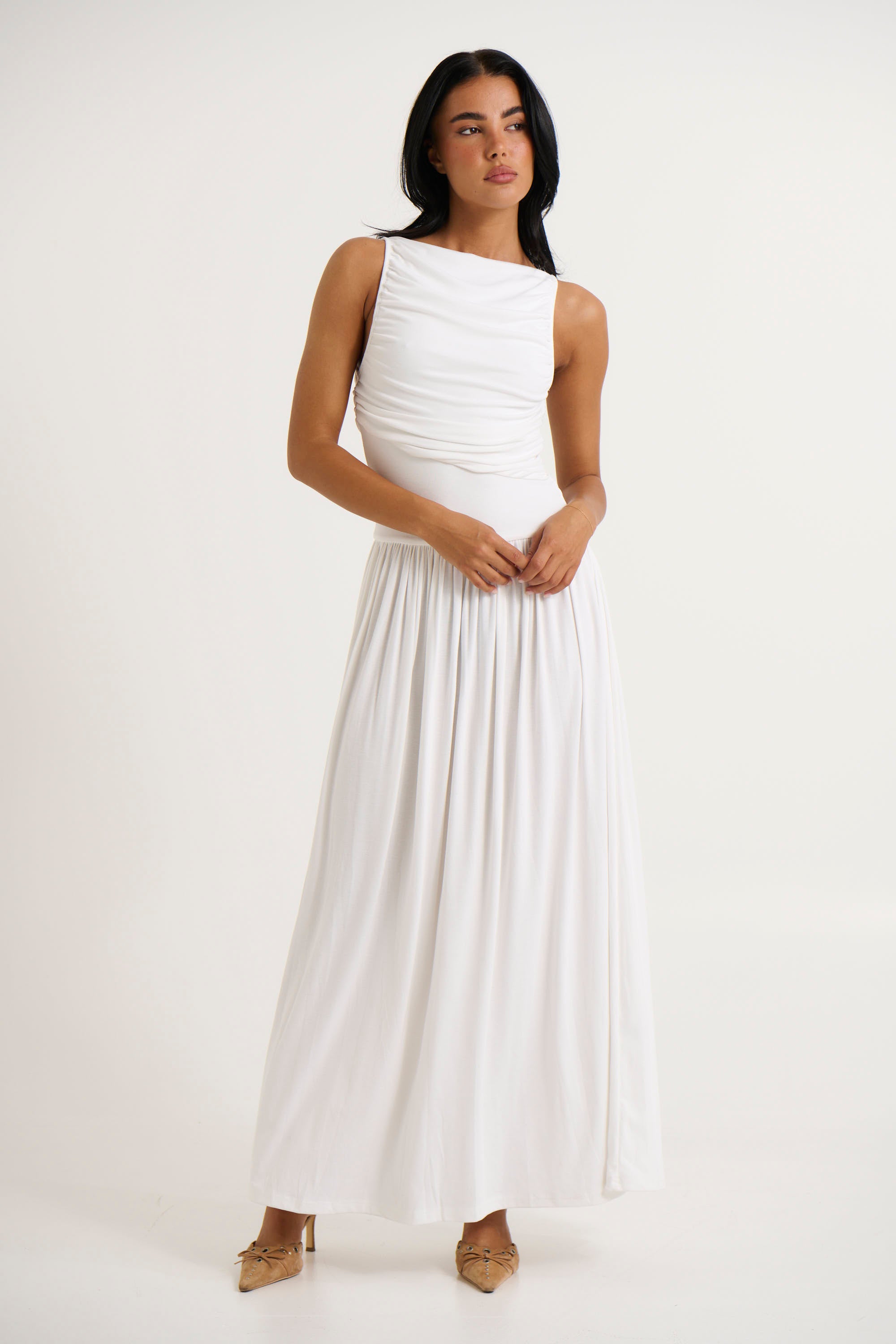 Nalla Maxi Dress White - FINAL SALE