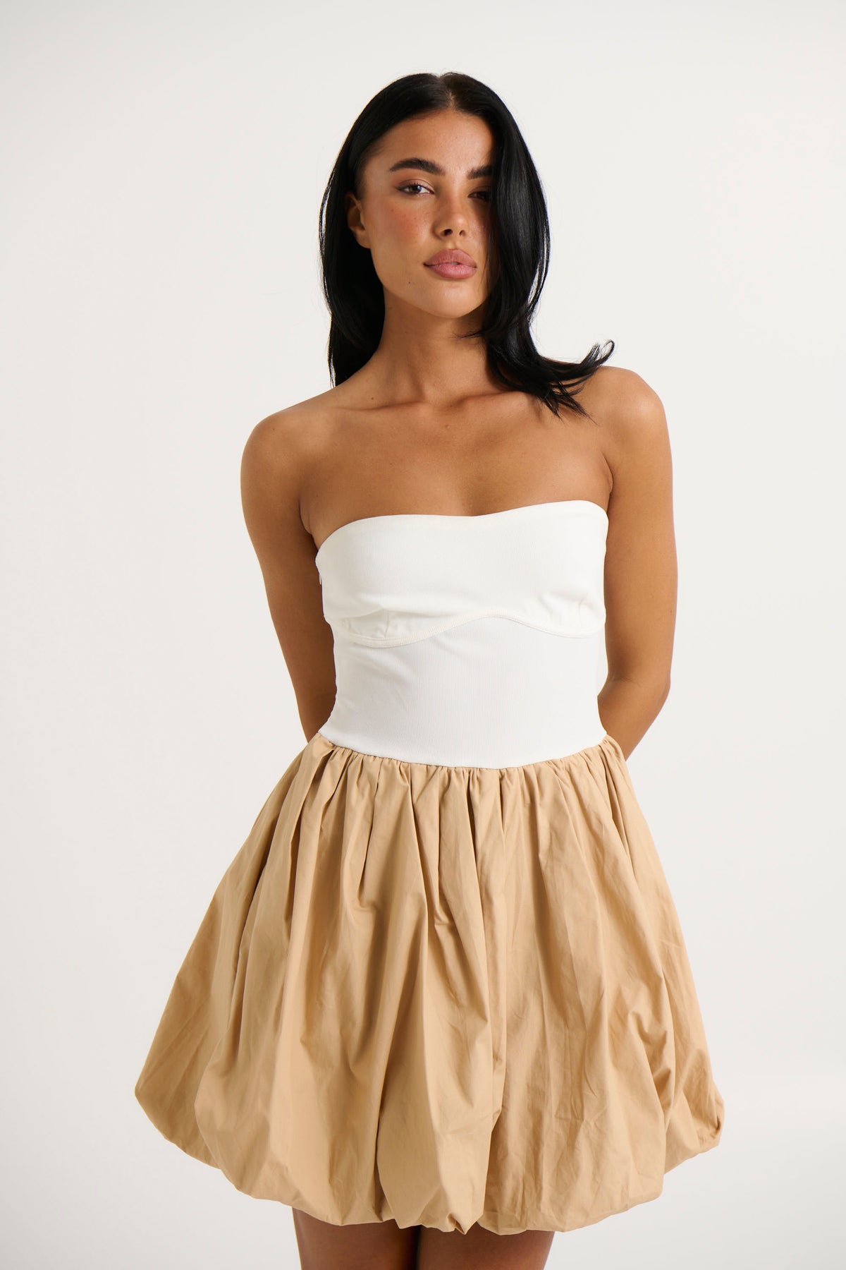 Luna Mini Dress Beige