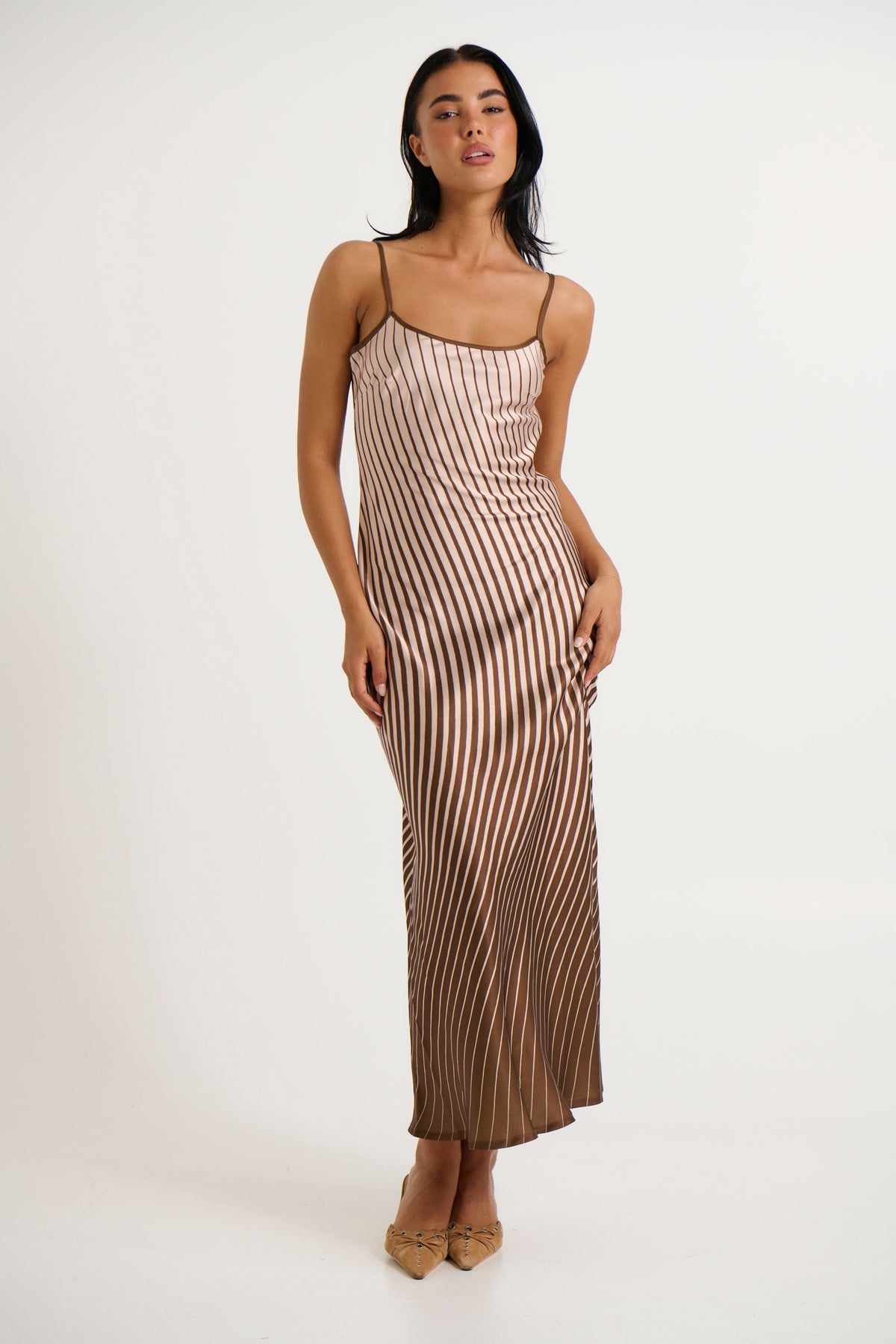 Lora Midi Dress Chocolate