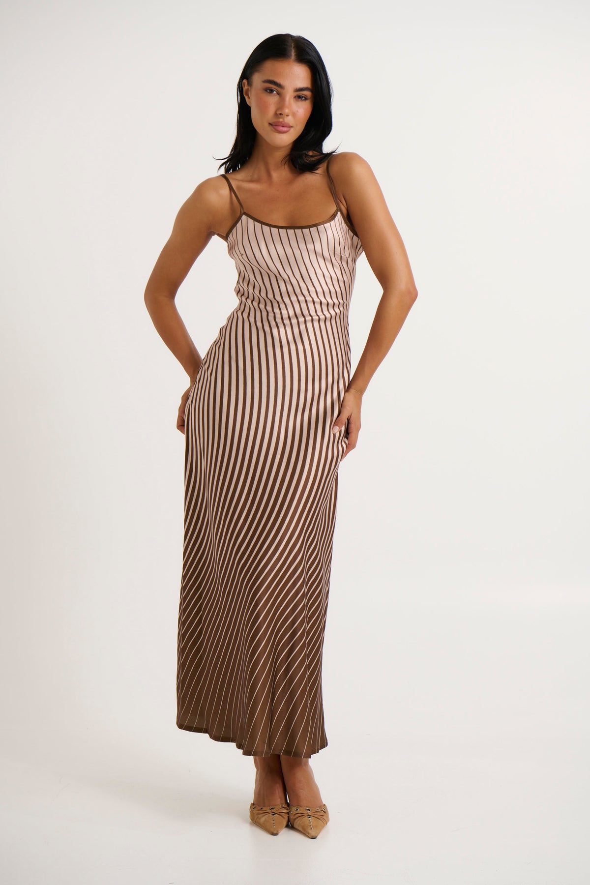 Lora Midi Dress Chocolate