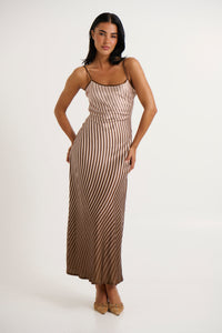 Lora Midi Dress Chocolate