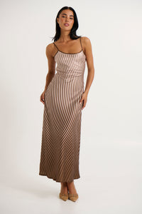 Lora Midi Dress Chocolate