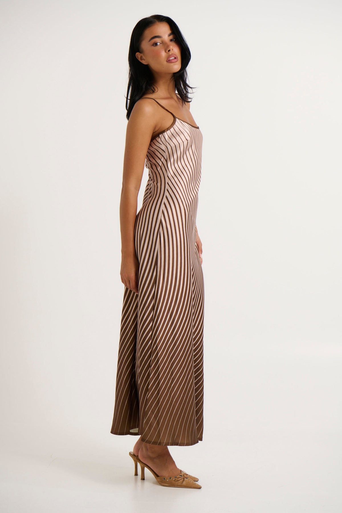 Lora Midi Dress Chocolate