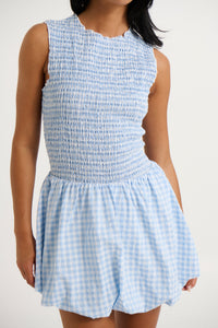 Charlotte Bubble Dress Blue Gingham