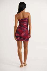 Anja Mini Dress Burgundy