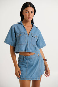 Seona Denim Set Light Blue